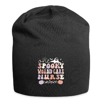 Infirmière en soins des plaies Halloween RN Cadeau de soins infirmiers des plaies - Bonnet en jersey - noir - Devant