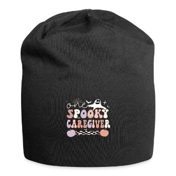 Caregiver Halloween Caregiving Gifts Caregivers - Jersey Beanie - black - Front