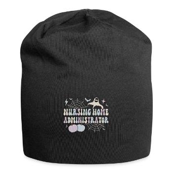 Spooky Nursing Home Administrator Halloween Gifts - Jersey Beanie - black - Front