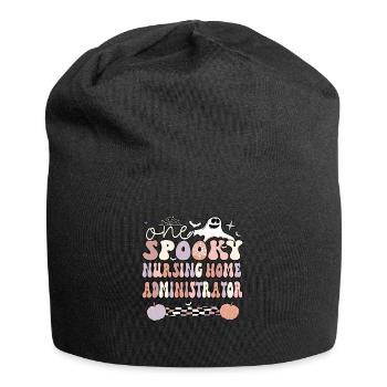 Spooky Nursing Home Administrator Halloween Gifts - Jersey Beanie - black - Front