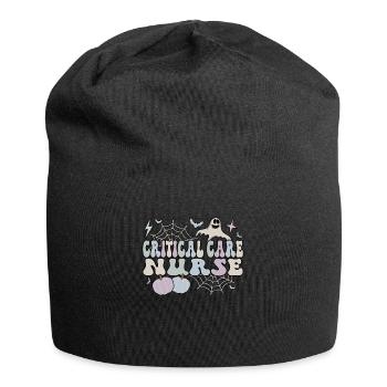 Infirmière en soins intensifs Cadeaux de soins intensifs d’Halloween - Bonnet en jersey - noir - Devant