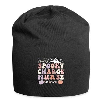 Charge Nurse Halloween Charge Nursing Gifts - Jersey Beanie - black - Front