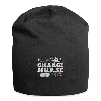 Charge Nurse Halloween Charge Nursing Gifts - Jersey Beanie - black - Front