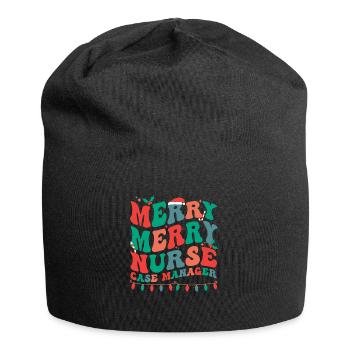 IA Gestionnaire de cas Infirmière de Noël Gestionnaire de cas Noël - Bonnet en jersey - noir - Devant
