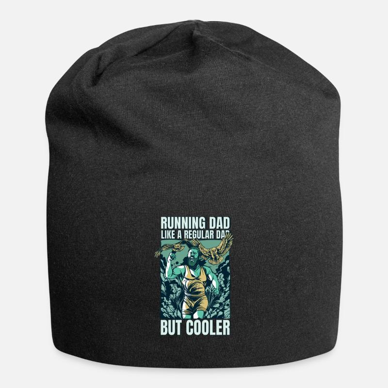 Running Dad Wie Ein Normaler Vater, Aber Cooler - Jersey-Beanie - Schwarz