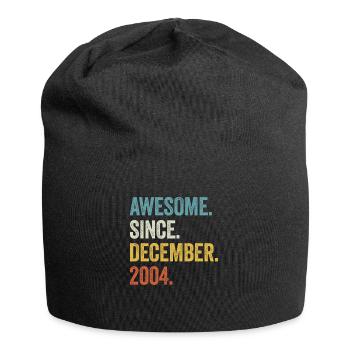 Génial depuis décembre 2004 18ème anniversaire - Bonnet en jersey - noir - Devant