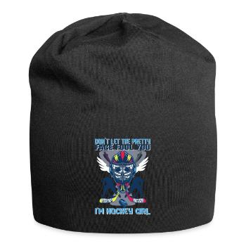 Ne laissez pas le joli visage vous tromper - Bonnet en jersey - noir - Devant