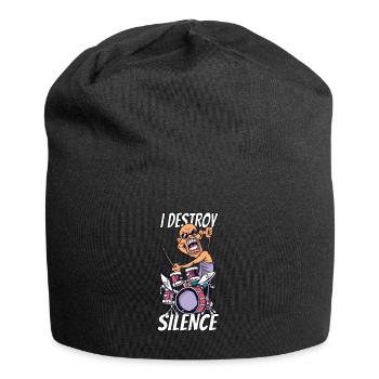 Je détruis Silent Gift Man Drums - Bonnet en jersey - noir - Devant