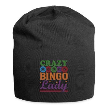 Crazy Bingo Lady Board Game Girlfriend Gift - Jersey Beanie - black - Front