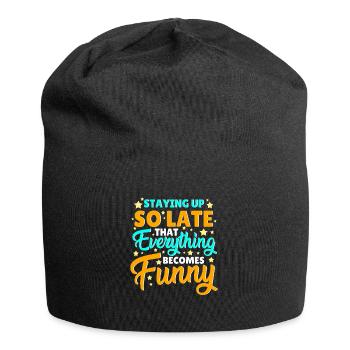 Funny Sleeping Inspiration - Jersey Beanie - black - Front