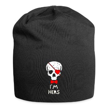 Je suis ton cadeau pour le cache-œil de crâne d’homme - Bonnet en jersey - noir - Devant