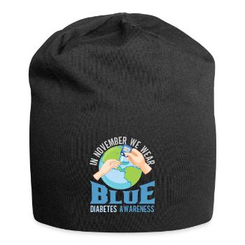 Diabetes Awareness Blue Diabetes Band Diabetes - Jersey Beanie - black - Front