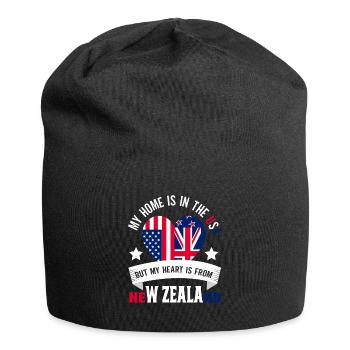 Neuseeland Kultur Kiwi Vogel Neuseeland Flagge - Jersey-Beanie - Schwarz - Vorne