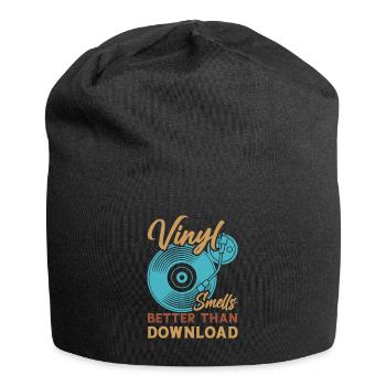 Retro Vinyl Sammlung Schallplatte Plattenspieler - Jersey-Beanie - Schwarz - Vorne