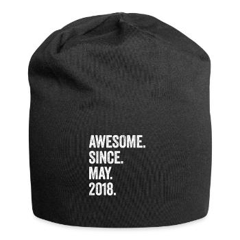 5 Years Old Awesome Since May 2018 5th Birthday - Jersey Beanie - black - Front