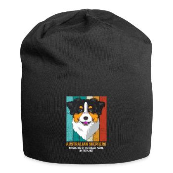 Australian Shepherd Aussie Dad Aussie Mom - Jersey Beanie - black - Front
