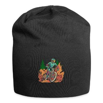 Mountainbike Downhill Mountain Bike MTB - Jersey-Beanie - Schwarz - Vorne