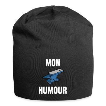 mon humour - Bonnet en jersey - noir - Devant