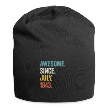 80 Years Old Awesome Since July 1943 80th Birthday - Jersey Beanie - black - Front