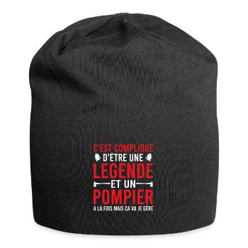 Legende et pompier humour pompier sapeur pompier - Bonnet en jersey - noir - Devant