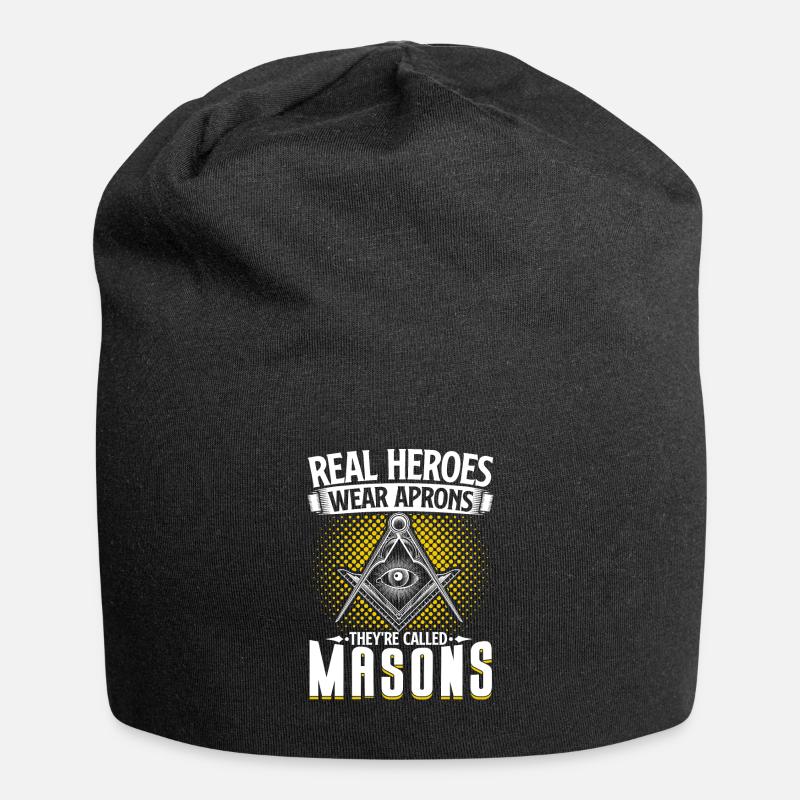 Masonic Freemasonry Fraternal - Jersey-Beanie - Schwarz