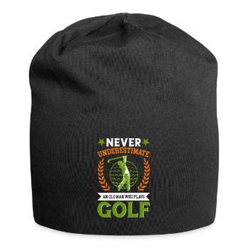 Golf Golfen Golfspieler Golfspieler Golfschläger - Jersey-Beanie - Schwarz - Vorne
