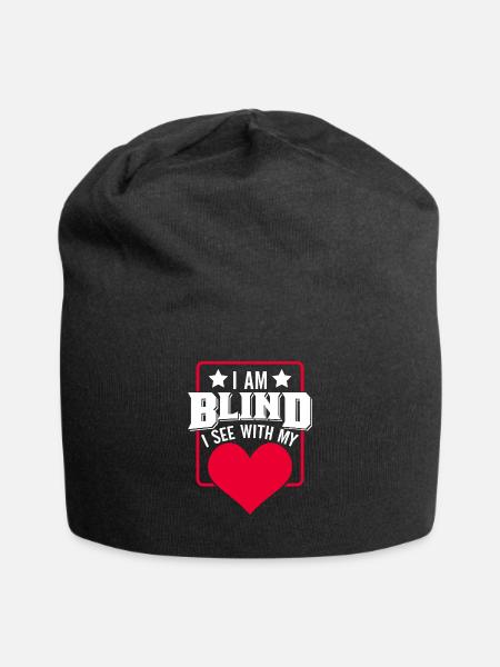 Blind Blindheit Awareness Sehbehinderung - Jersey-Beanie - Schwarz