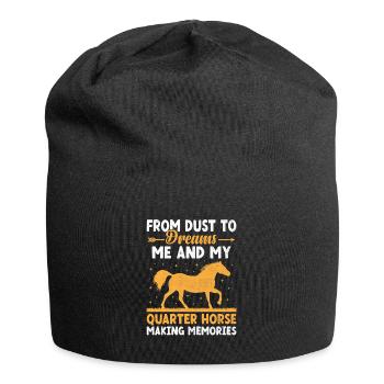 American Quarter Horse Equestrian Horse Lover Hors - Bonnet en jersey - noir - Devant