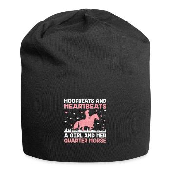 American Quarter Horse Equestrian Horse Lover Hors - Bonnet en jersey - noir - Devant