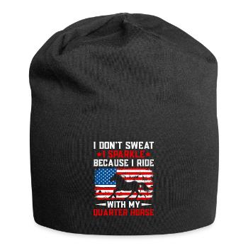 American Quarter Horse Equestrian Horse Lover Hors - Bonnet en jersey - noir - Devant