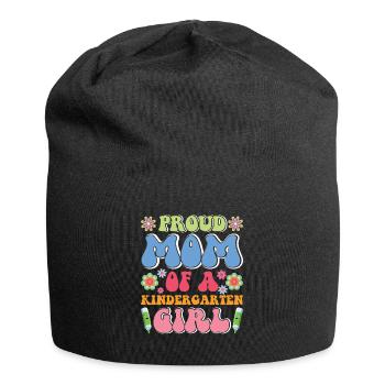 Stolze Mutter eines Kindergartenmädchens! Tochter - Jersey-Beanie - Schwarz - Vorne