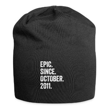 12e anniversaire 12 ans épique depuis octobre 2011 - Bonnet en jersey - noir - Devant