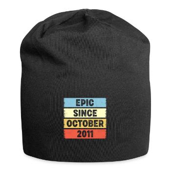 12e anniversaire 12 ans épique depuis octobre 2011 - Bonnet en jersey - noir - Devant