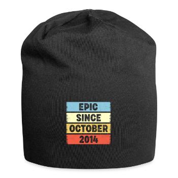 9e anniversaire 9 ans épiques depuis octobre 2014 - Bonnet en jersey - noir - Devant