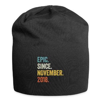 5e anniversaire 5 ans épique depuis novembre 2018 - Bonnet en jersey - noir - Devant