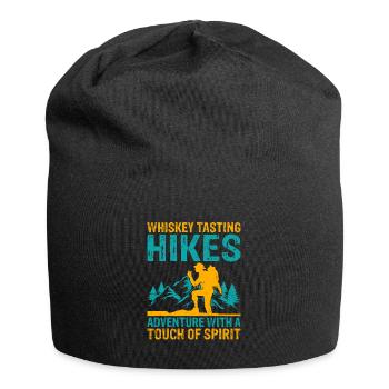 Wandern Wanderer Natur Trekking Outdoor Bergsteigerin - Jersey-Beanie - Schwarz - Vorne