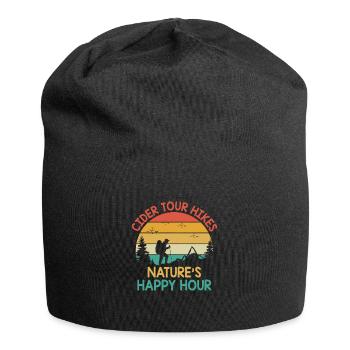 Randonneur Randonnée Trekking Plein air Nature Boisson alcoolisée - Bonnet en jersey - noir - Devant