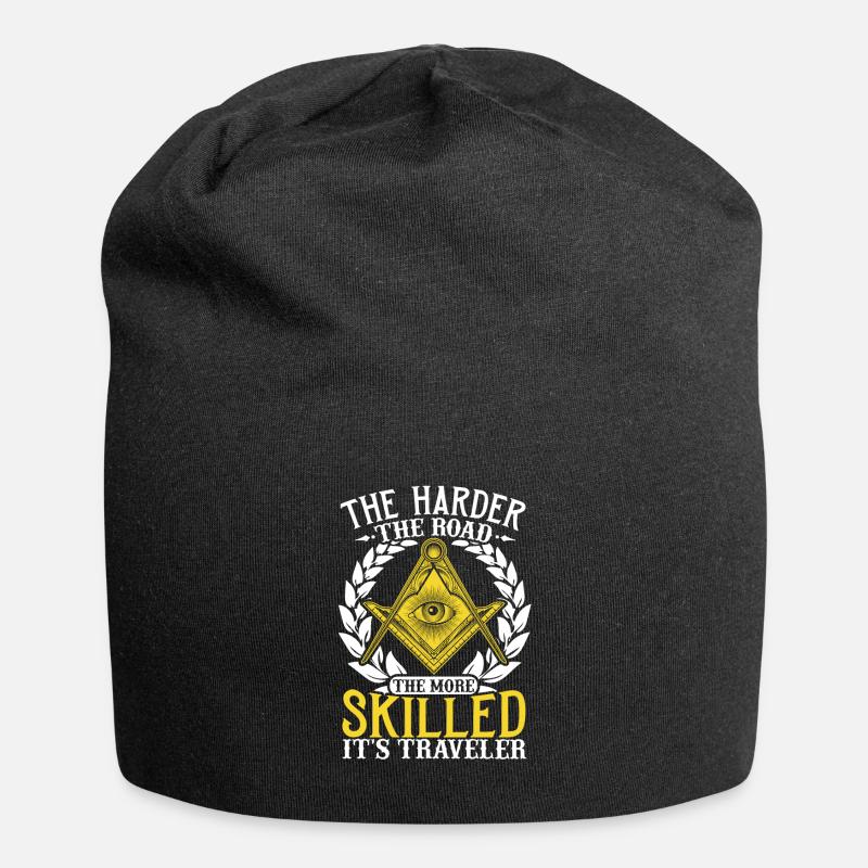 Masonic Freemasonry Fraternal - Jersey-Beanie - Schwarz
