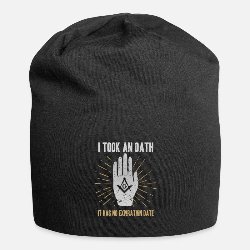 Masonic Freemasonry Fraternal - Jersey-Beanie - Schwarz