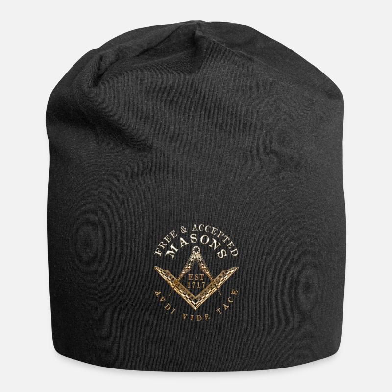 Masonic Freemasonry Fraternal - Jersey-Beanie - Schwarz