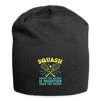 Joueur de squash Joueur de squash Joueur de tennis Raquetball Spor - Bonnet en jersey - noir - Devant