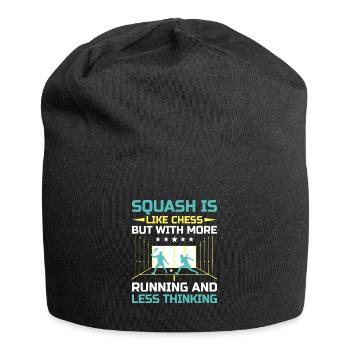 Squashspieler Squash-Tennisspieler Raquetball-Spor - Jersey-Beanie - Schwarz - Vorne