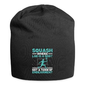Squashspieler Squash-Tennisspieler Raquetball-Spor - Jersey-Beanie - Schwarz - Vorne