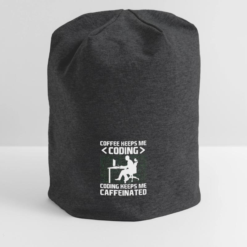 Café Codage Programmeur Codeur Développeur Nerd Coff Bonnet en jersey