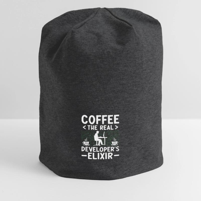 Café Codage Programmeur Codeur Développeur Nerd Coff Bonnet en jersey