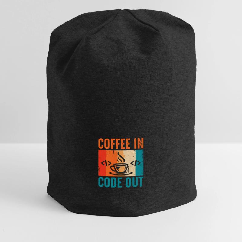 Café Codage Programmeur Codeur Développeur Nerd Coff Bonnet en jersey
