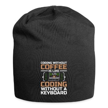 Kaffee-Codierung Programmierer Programmierer Entwickler Nerd Coff - Jersey-Beanie - Schwarz - Vorne