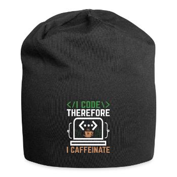 Coffee Coding Programmer Coder Developer Nerd Coff - Jersey Beanie - black - Front