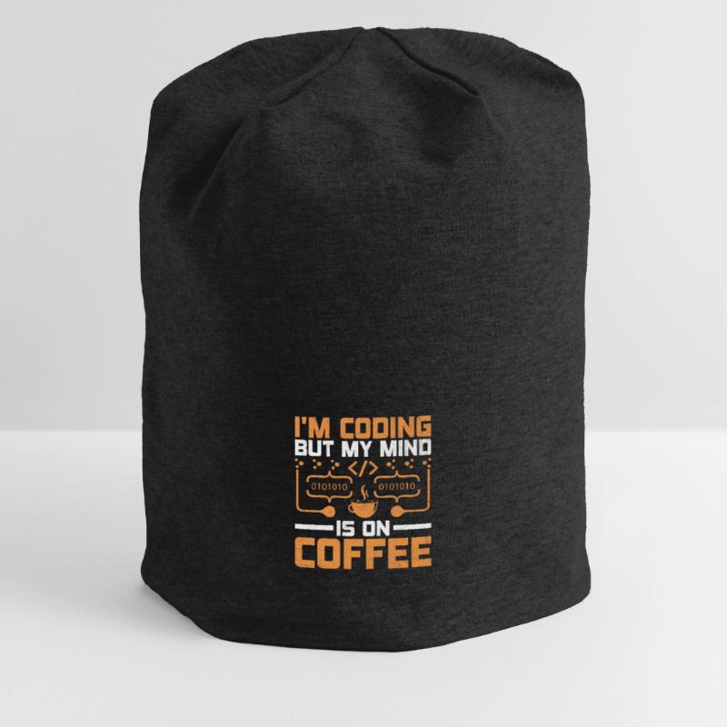 Café Codage Programmeur Codeur Développeur Nerd Coff Bonnet en jersey