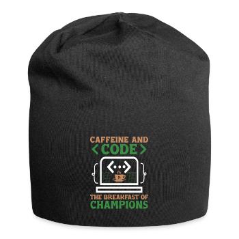 Coffee Coding Programmer Coder Developer Nerd Coff - Jersey Beanie - black - Front